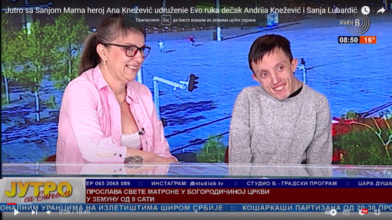 Andrija Knežević gost u Studiju B kod Sanje